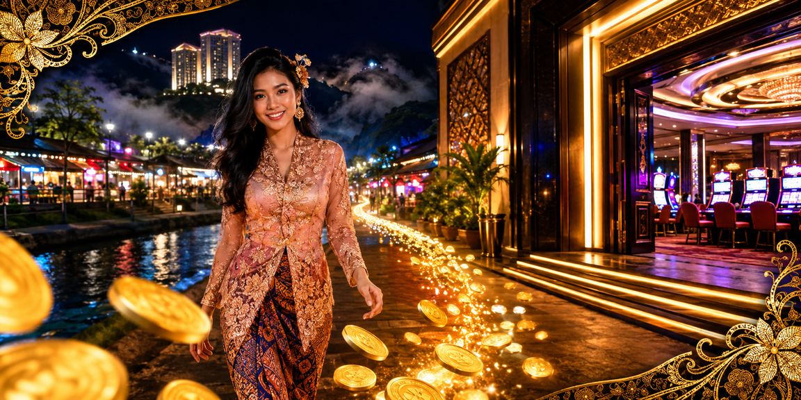 Suasana kasino Genting Highlands dengan dekorasi batik tempatan