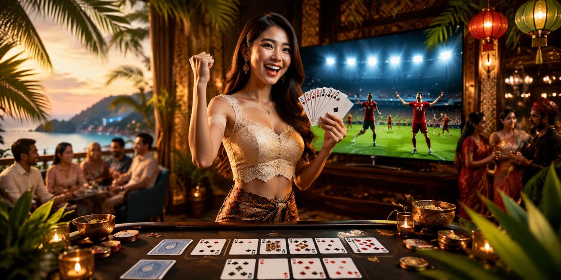 Pemain Ipoh bermain rummy dan permainan meja dalam suasana santai